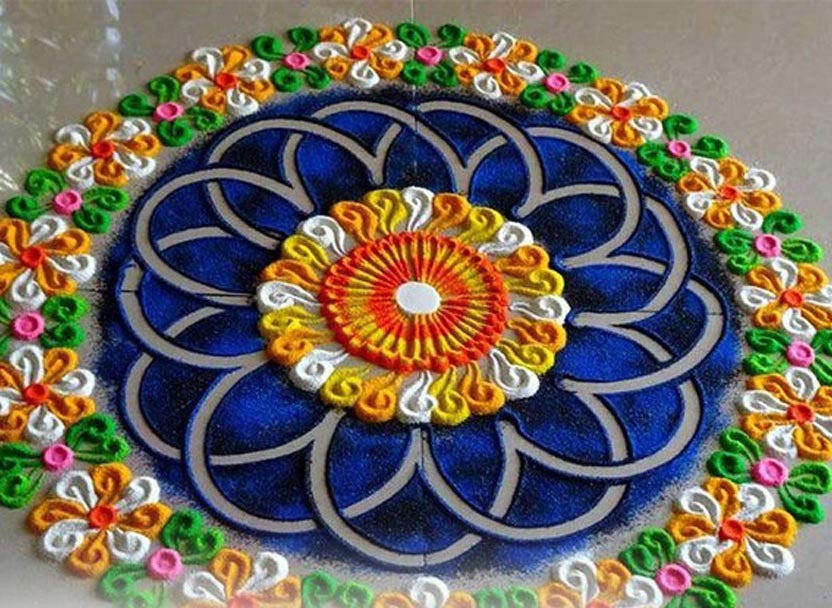 circle rangoli design
