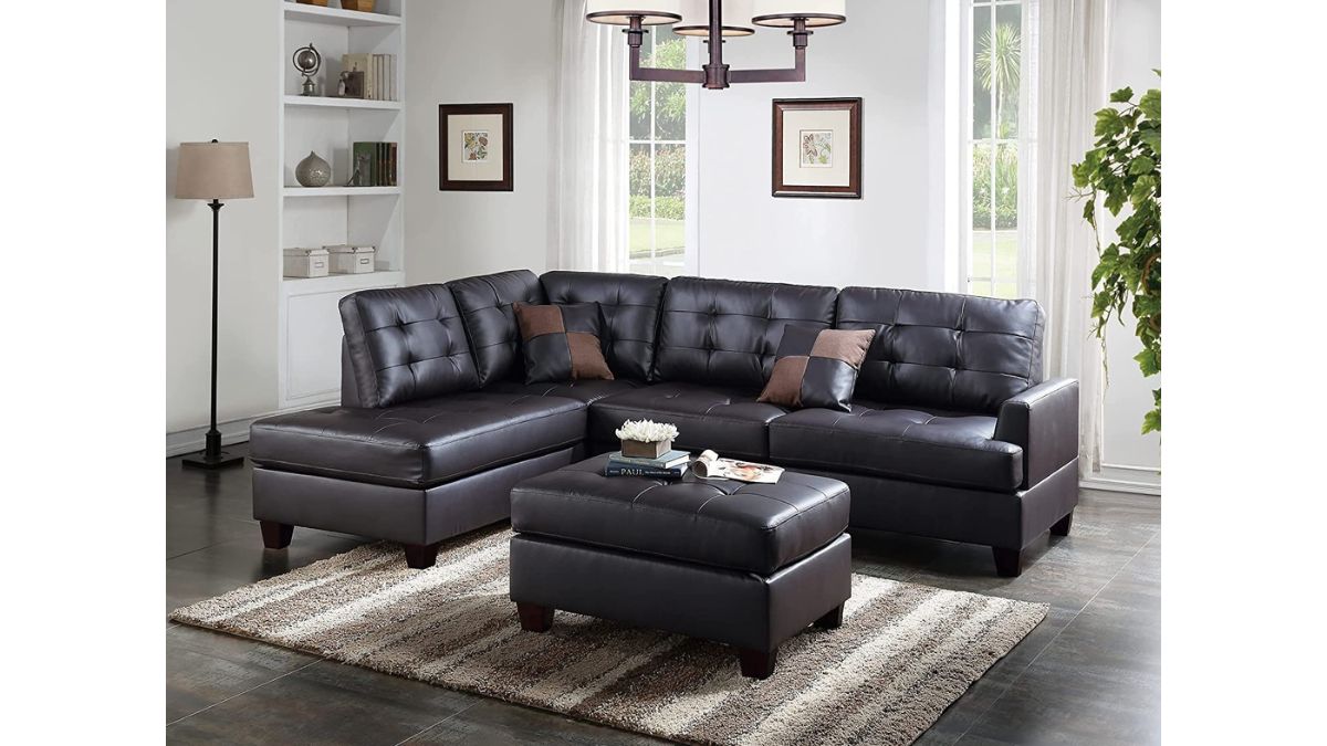 Comfort Couch Logan 5 Seater 23 Faux Leather Sofa Set  