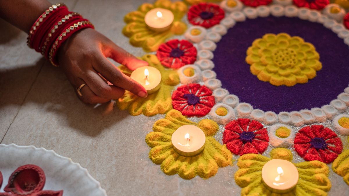 floral rangoli design
