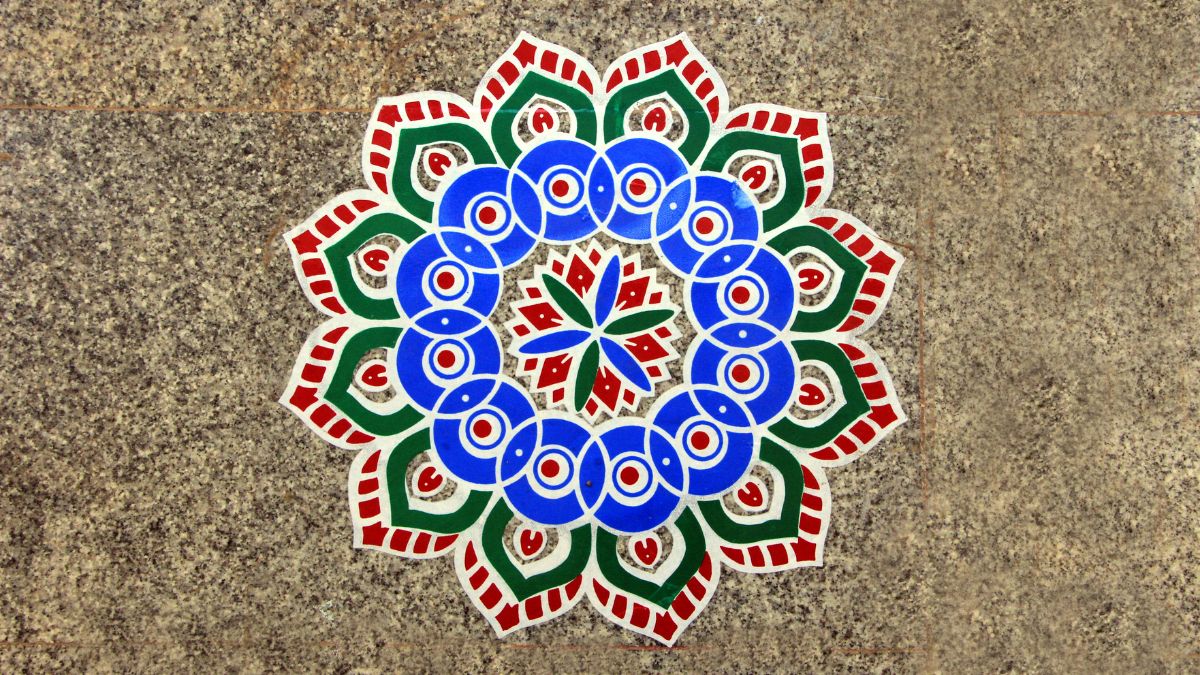 geometrical mandala rangoli design