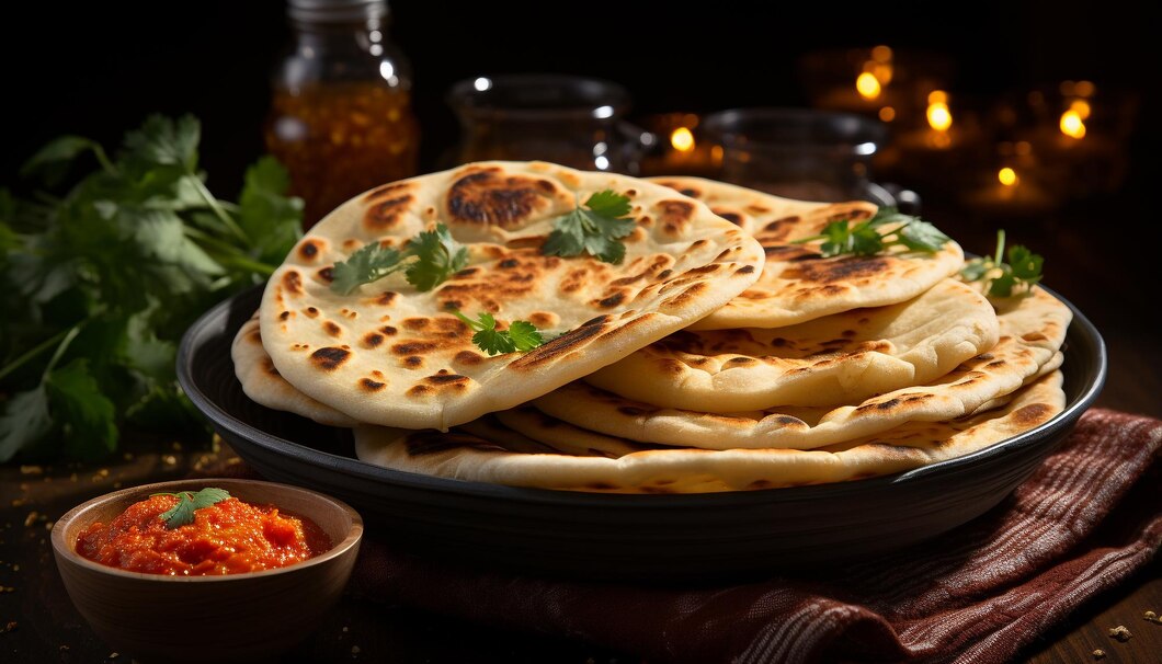 green garlic paratha
