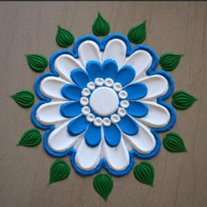 leaf rangoli designs