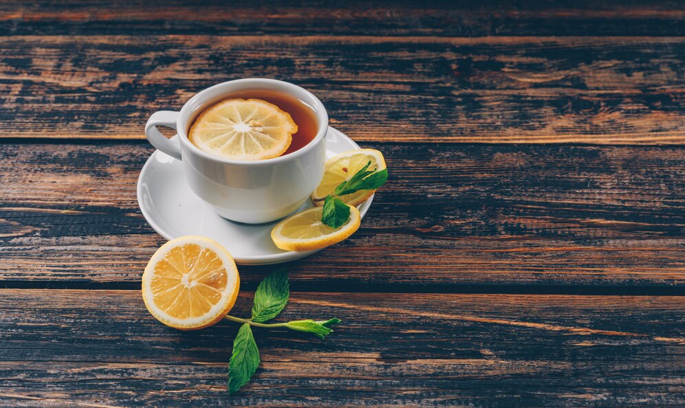 lemon tea in winter