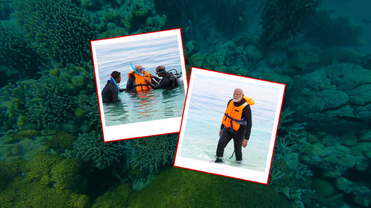 PM Modi Embraces Nature's Wonders: Explores Lakshadweep's Marine Beauty Through Snorkelling Adventure