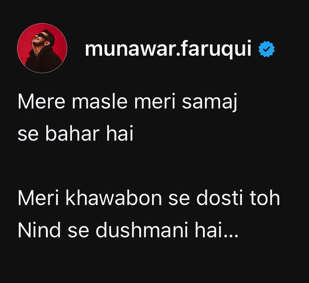 munawar faruqui shayari ideas
