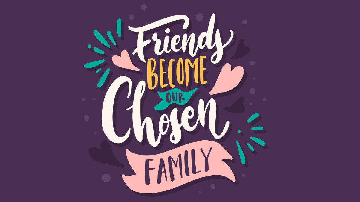 We can choose our friends. Леттеринг Family