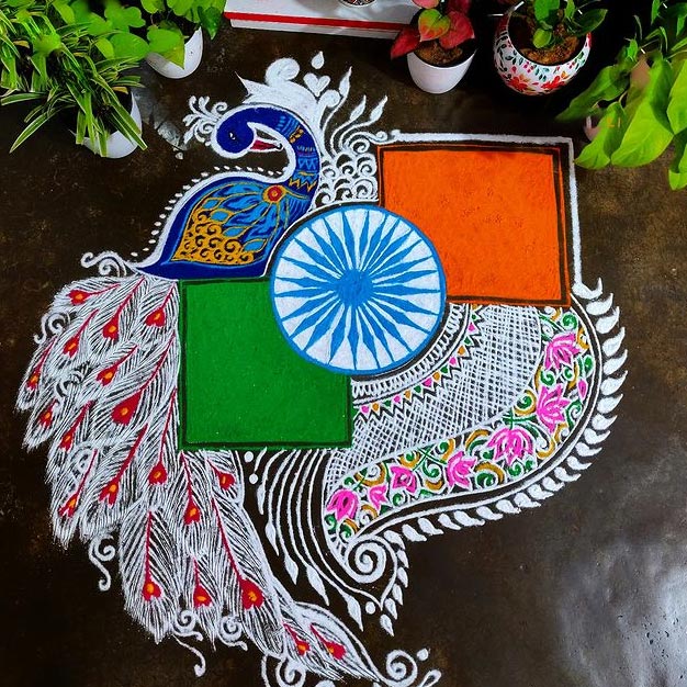 republic day rangoli designs 