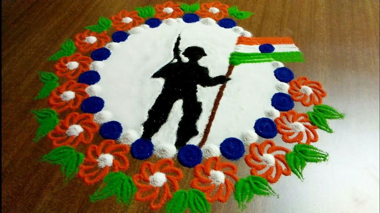 Republic Day Rangoli Designs: गणतंत्र दिवस पर पुरानी चूड़ियों से बनाएं ये रंगोली  डिजाइन, देशभक्ति से भर जाएगा मन | republic day inspired rangoli design  using old bangles | HerZindagi