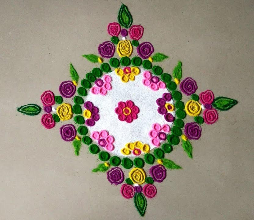 square rangoli designs
