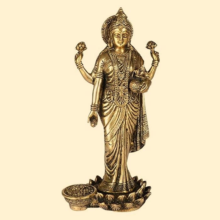 standing idol of goddess lakshmi