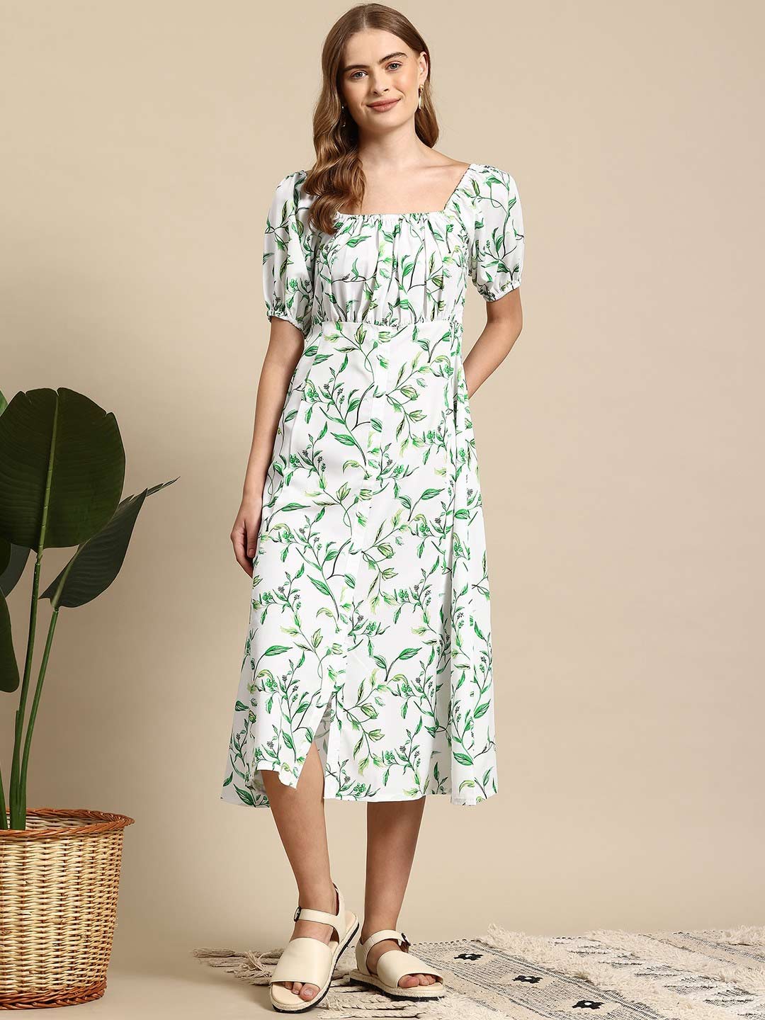 A Line Midi Dress for beach party