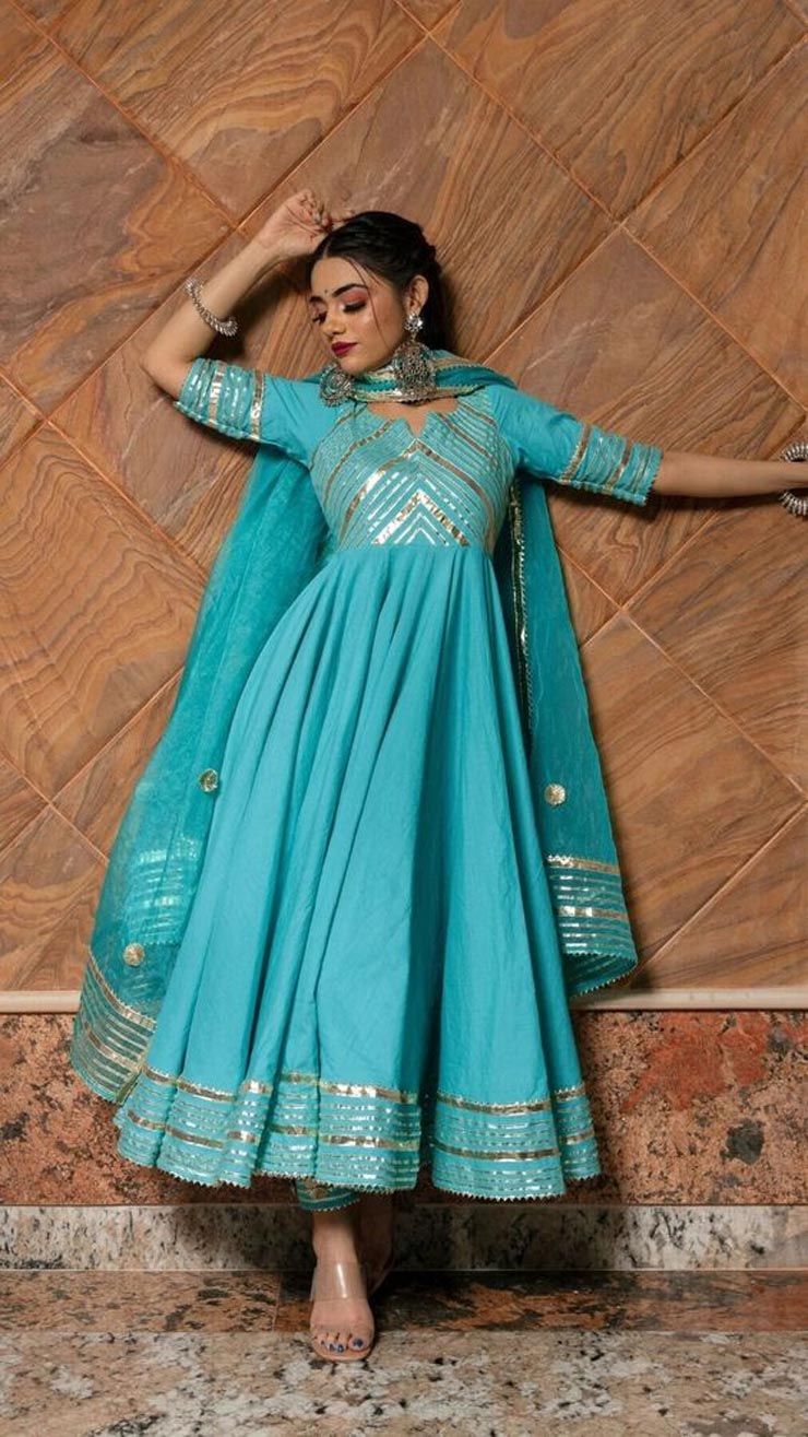 Anarkali Gota Patti Suit Design