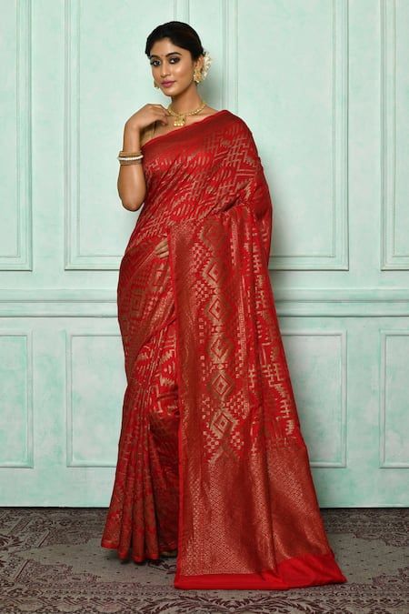 Banarasi Red Silk Saree