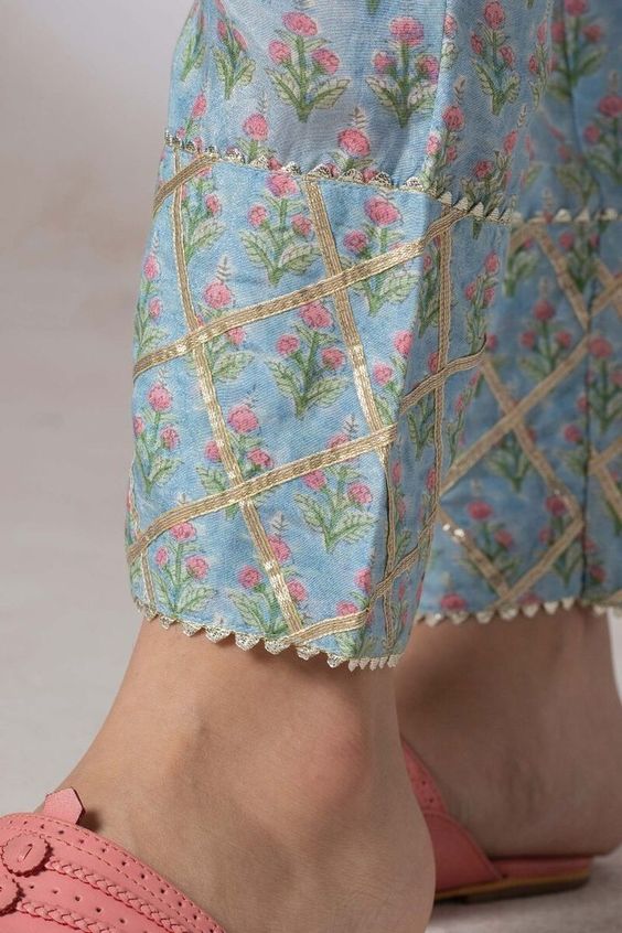 Checkered Gold Cotton Suit Mohri Design