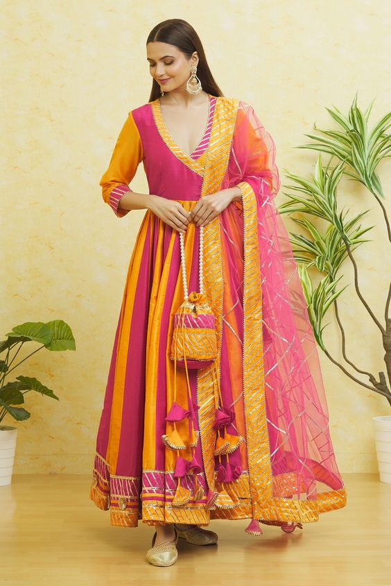 Cotton Silk Suit With Dupatta