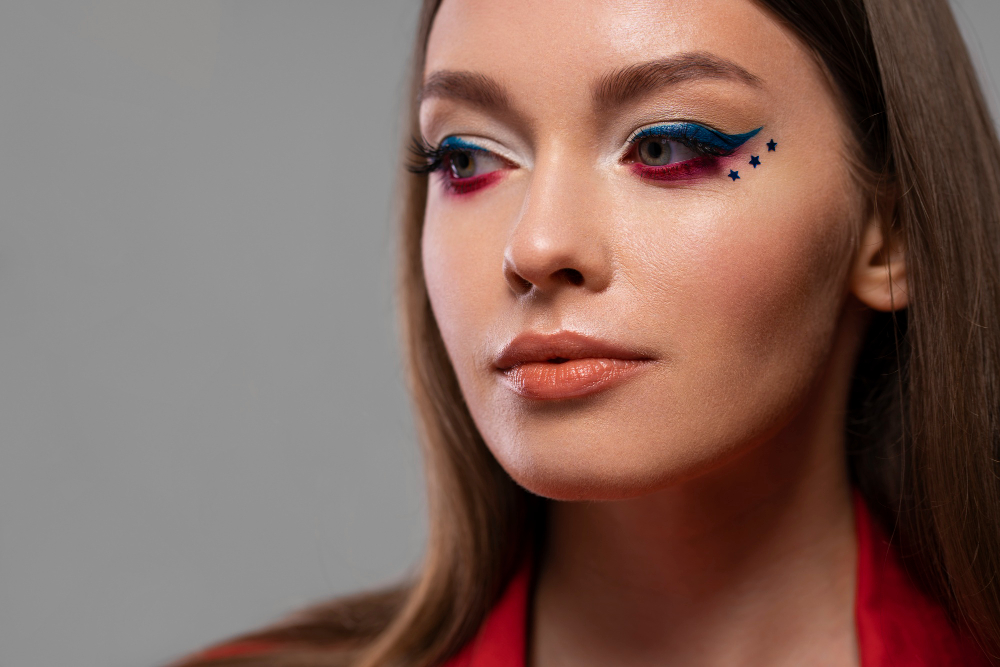 Dotted Graphic Eye Makeup Look