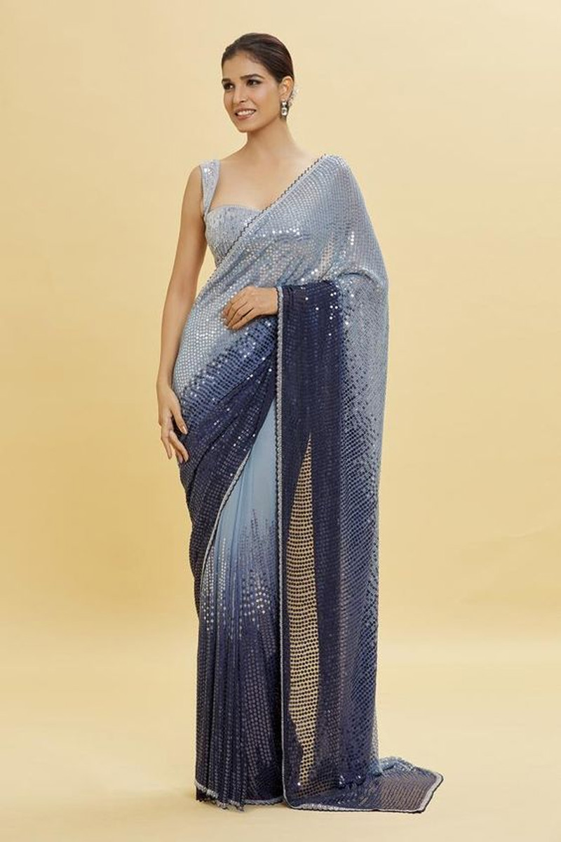 Double Shaded Sequin Saree