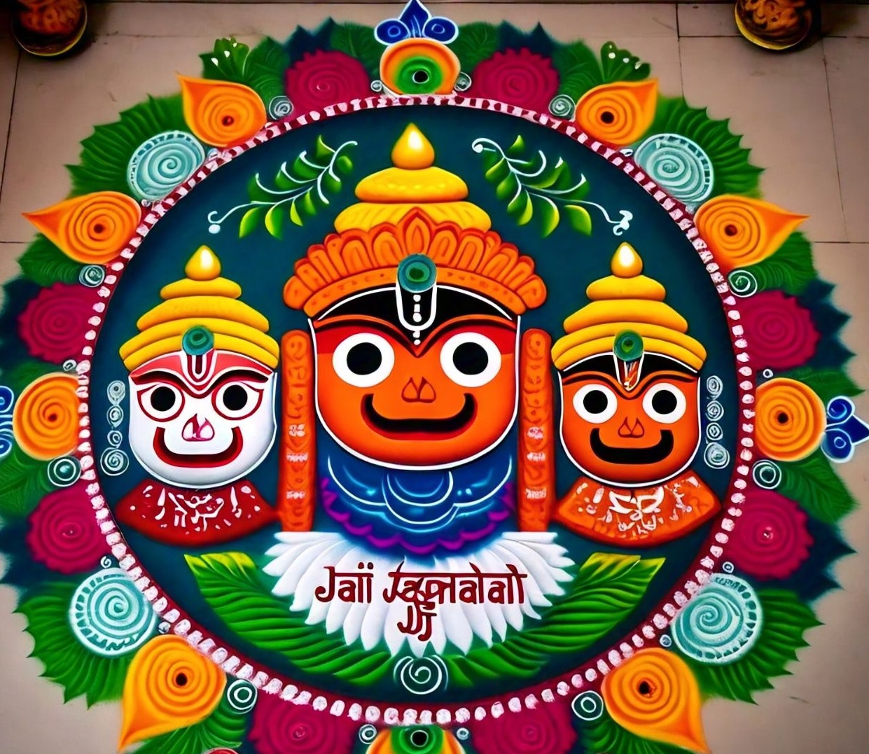 Easy rangoli jagannath