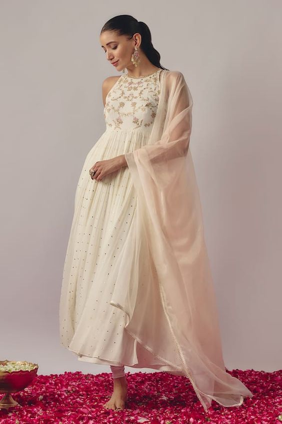 Embroidered Georgette Anarkali Suit