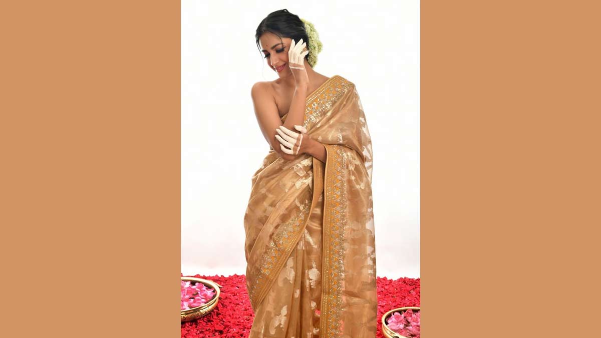 Golden Gota Patti Saree