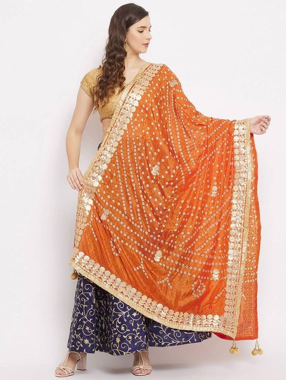 Gota Patti Dupatta With Latkan