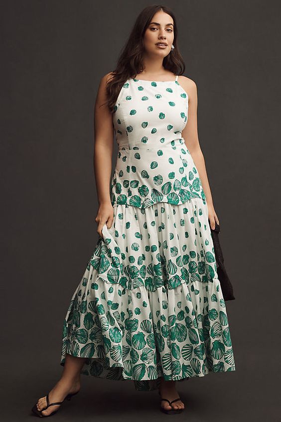 Halter Tiered Maxi Monsoon Dress