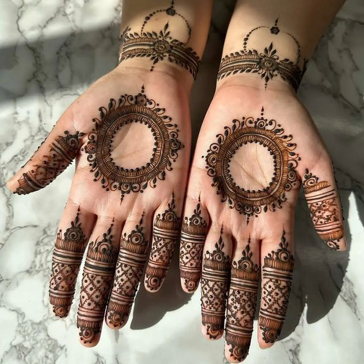 Intricate Circle Mehndi Design