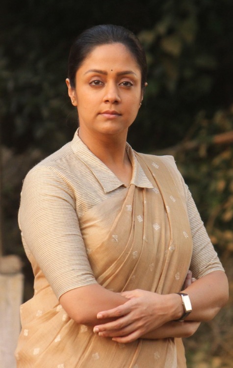 Jyothika’s Beige Saree