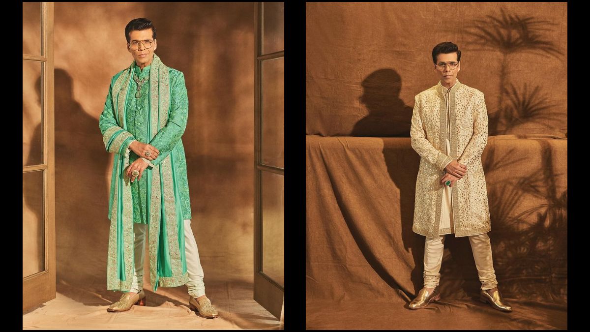 Karan Johar Wearing Manish Malhotra For Anant Radhika’s Wedding Ceremony