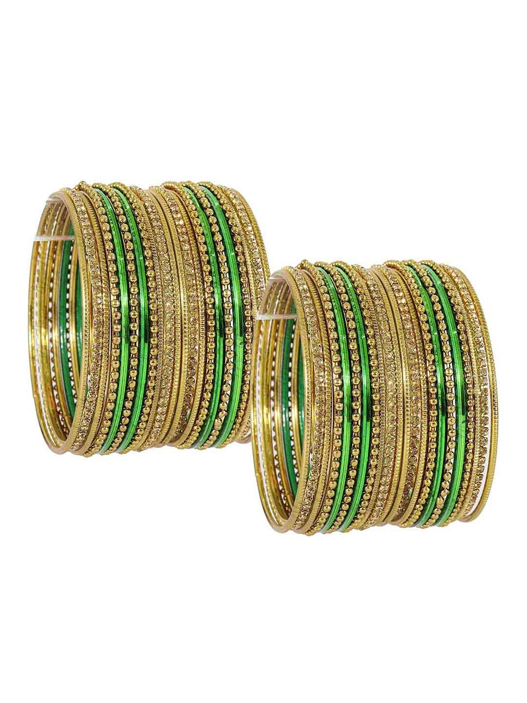 Meenakari Green Bangle Designs