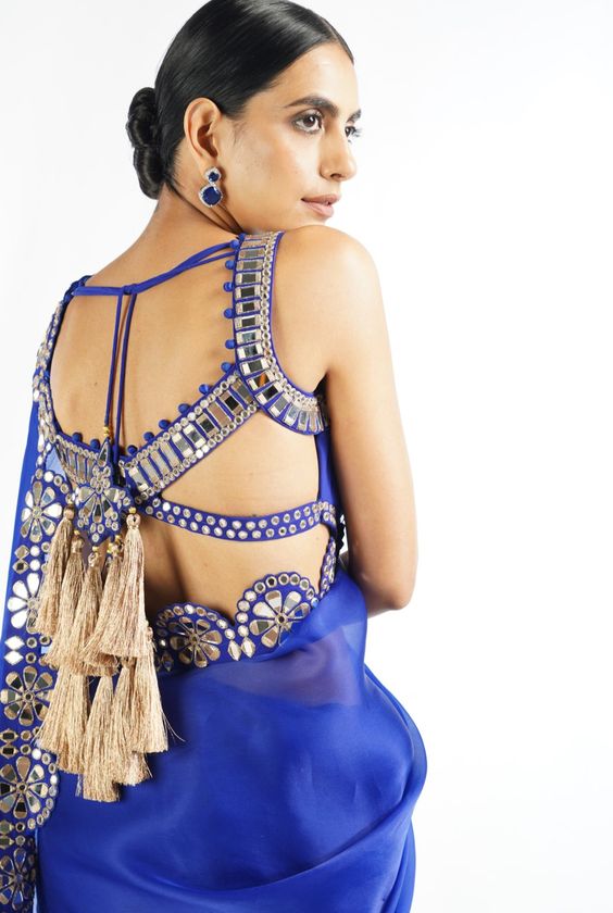 Mirrorwork Latkan Blouse Design