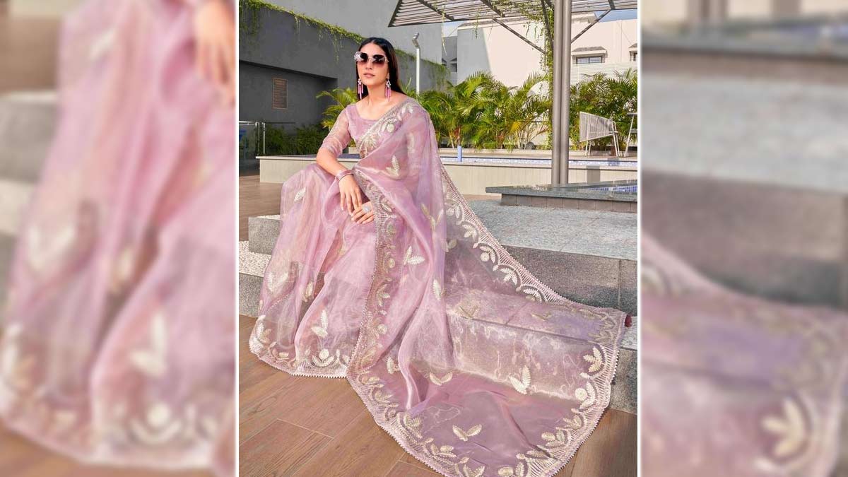 Pastel Gota Patti Saree