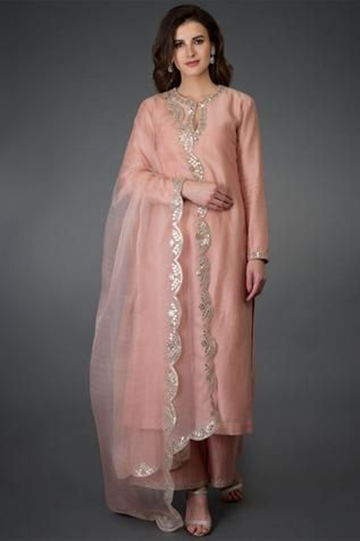 Pastel Gota Patti Suit Design
