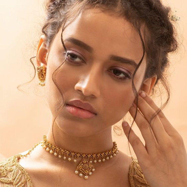 Pearl Studded Choker Necklace Design