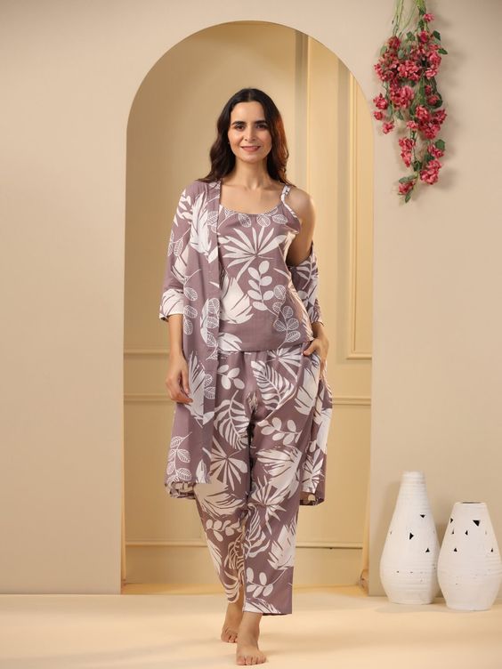 Round Neck Cotton Night Suit Set
