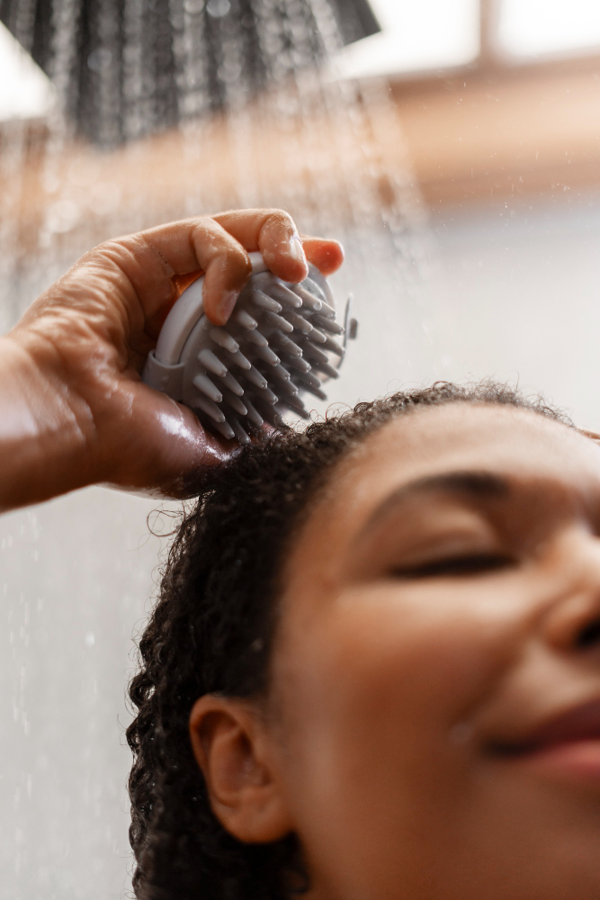 Scalp exfoliation for dandruff