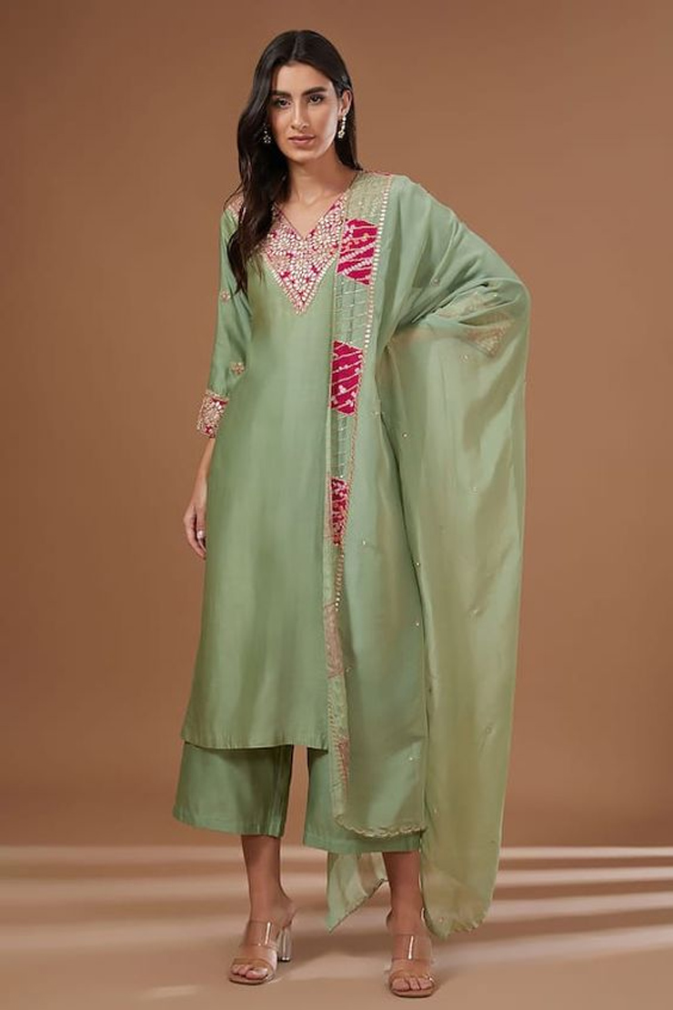 Sea Green Gota Patti Suit