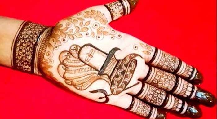 Shivling Mehndi Design For Sawan 
