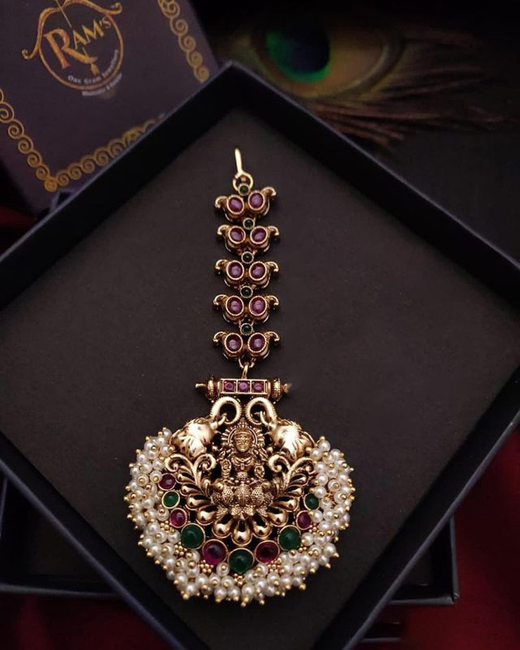 Temple designs maang tikka