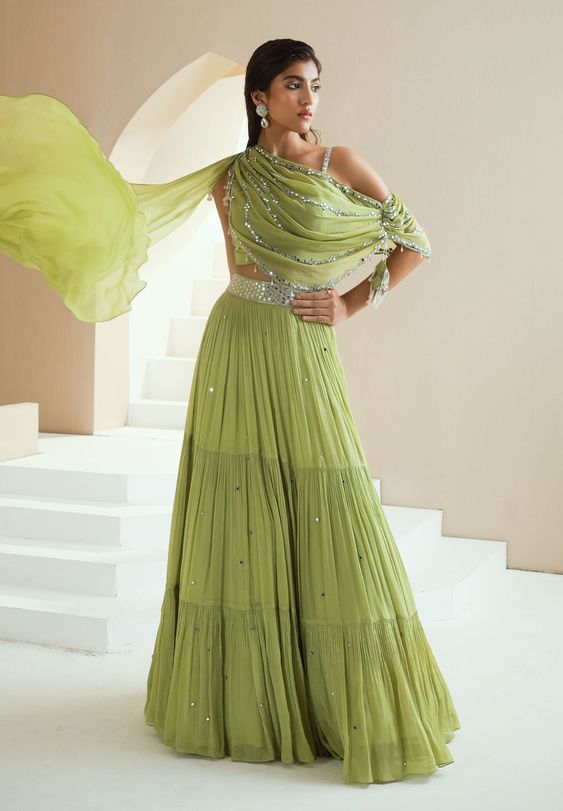 Tie Up Dupatta Draping Style