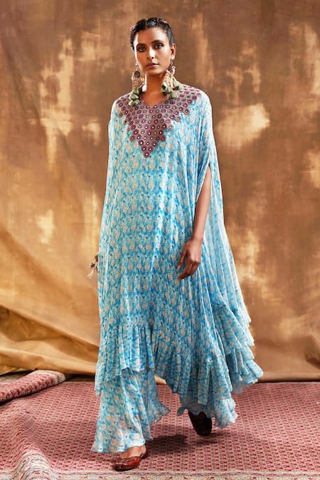 V Neck Poncho Kurti Design