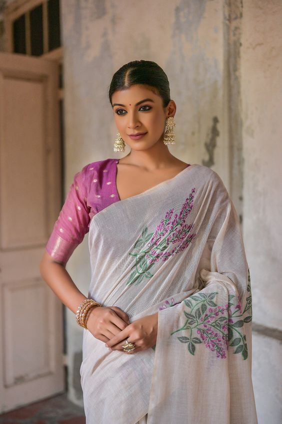 Woven Muga Cotton Silk Saree