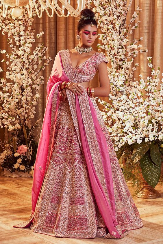 Zardozi Embroidered Dupatta Design For Brides