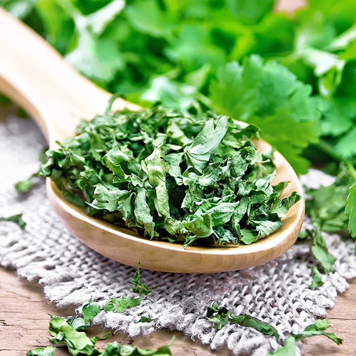 add dried coriander in baking