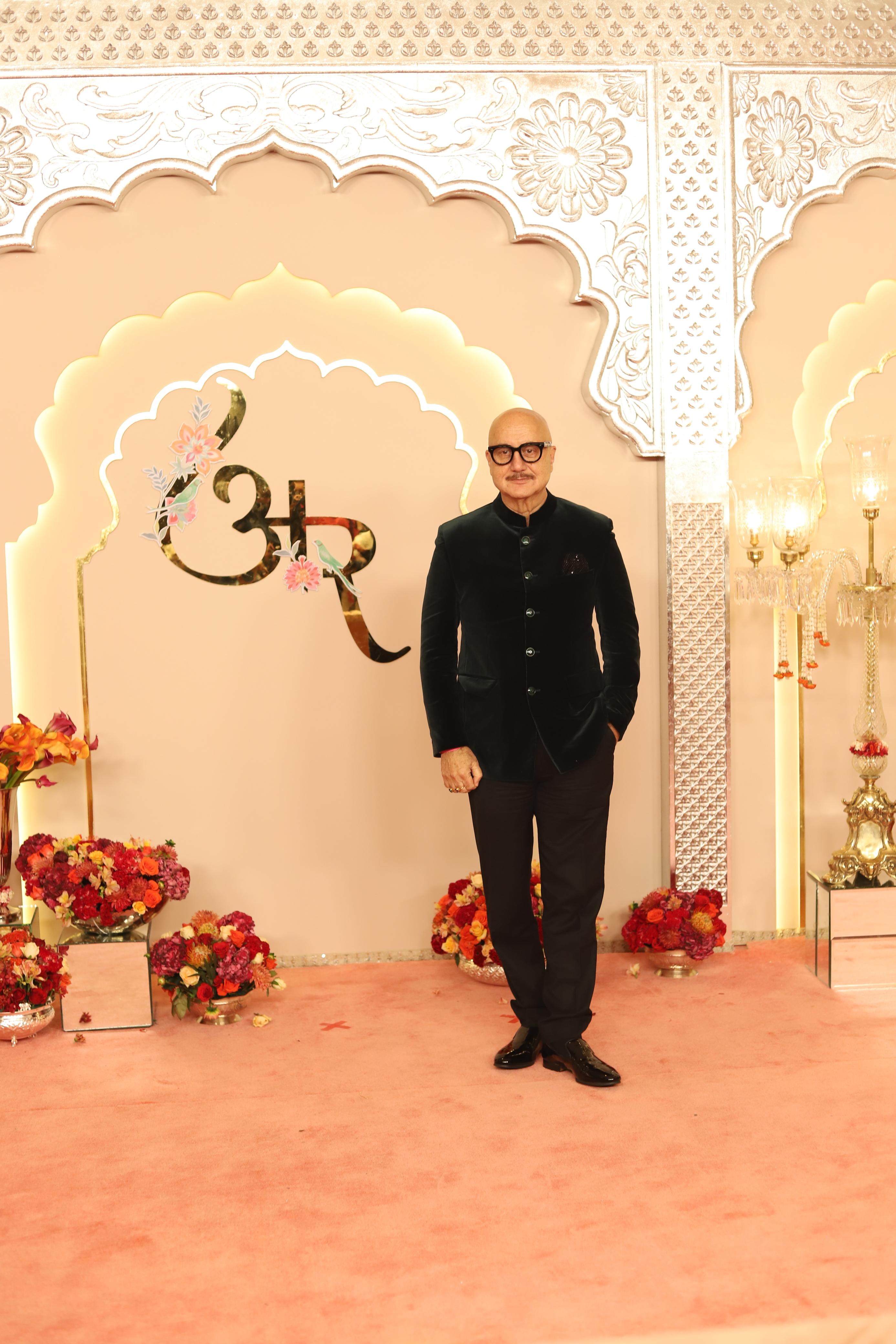 anupam kher in anant ambani and radhika merchant wedding