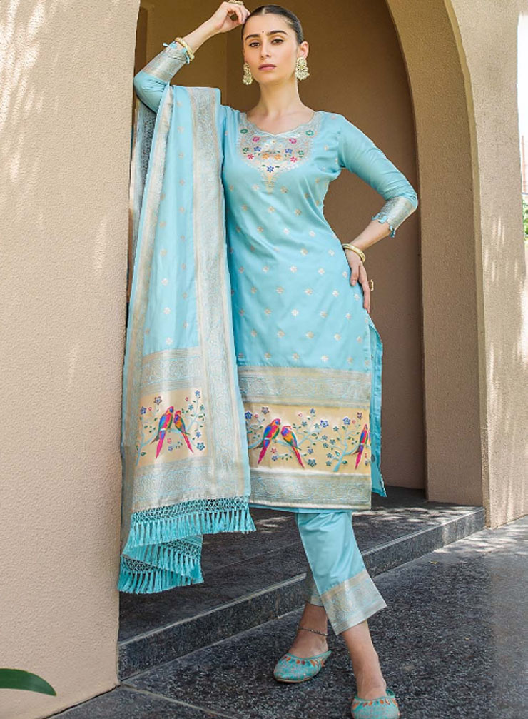 banarasi silk suit