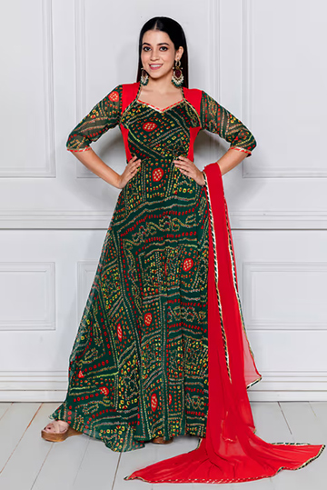 bandhani suits for sawan