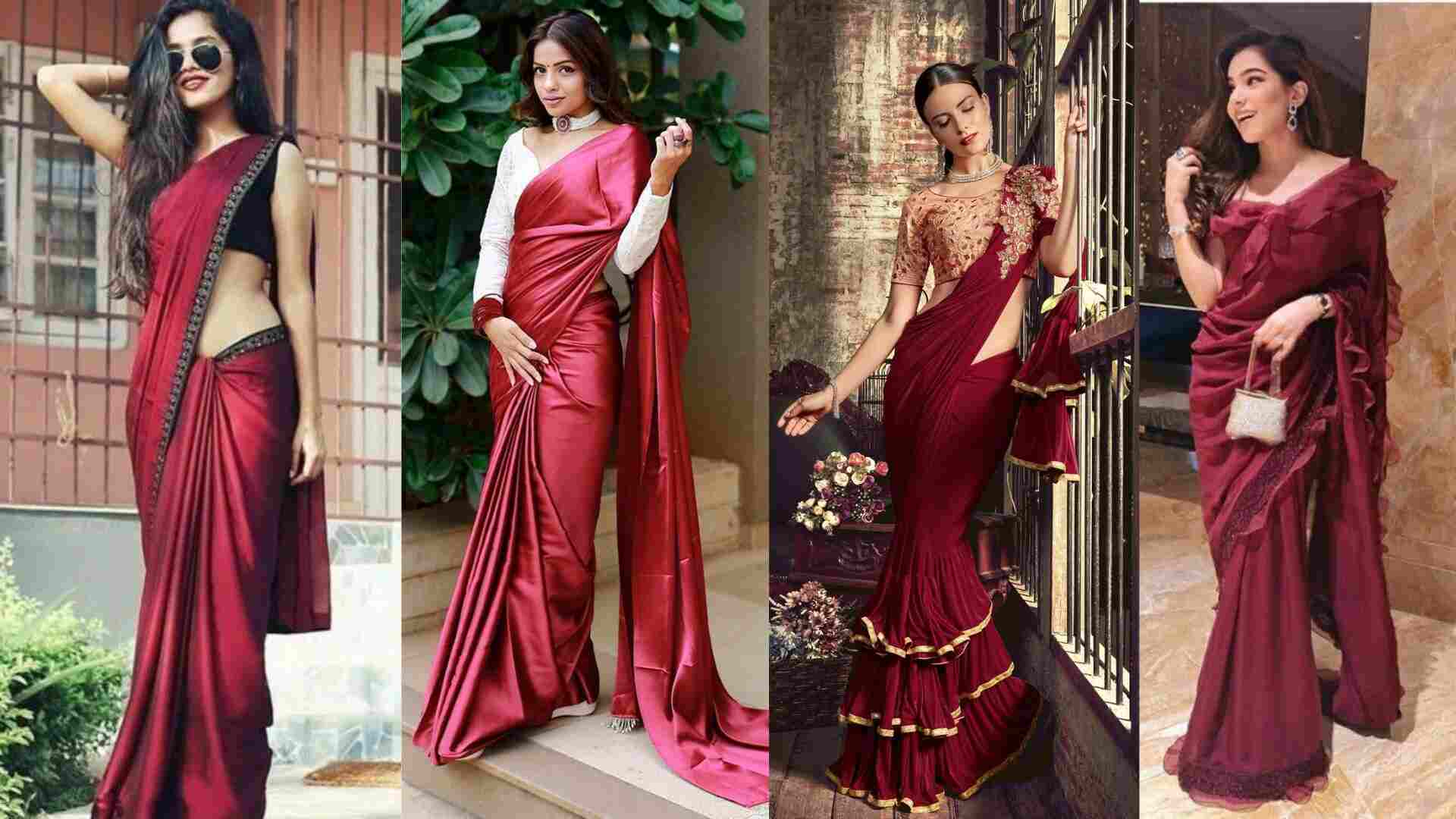 Best Maroon Color Sarees For Women (July 2024): Capture Attention At ...