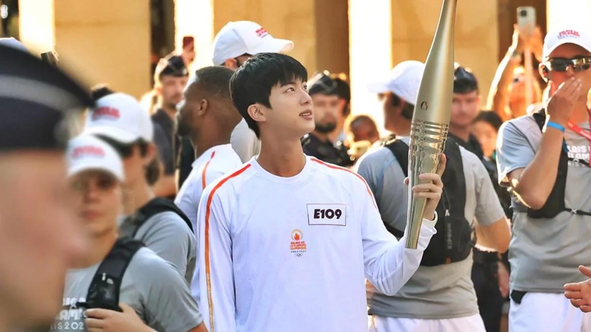 BTS Jin In Paris Olympics Torch Relay 2024: Check Out The Pics And ...