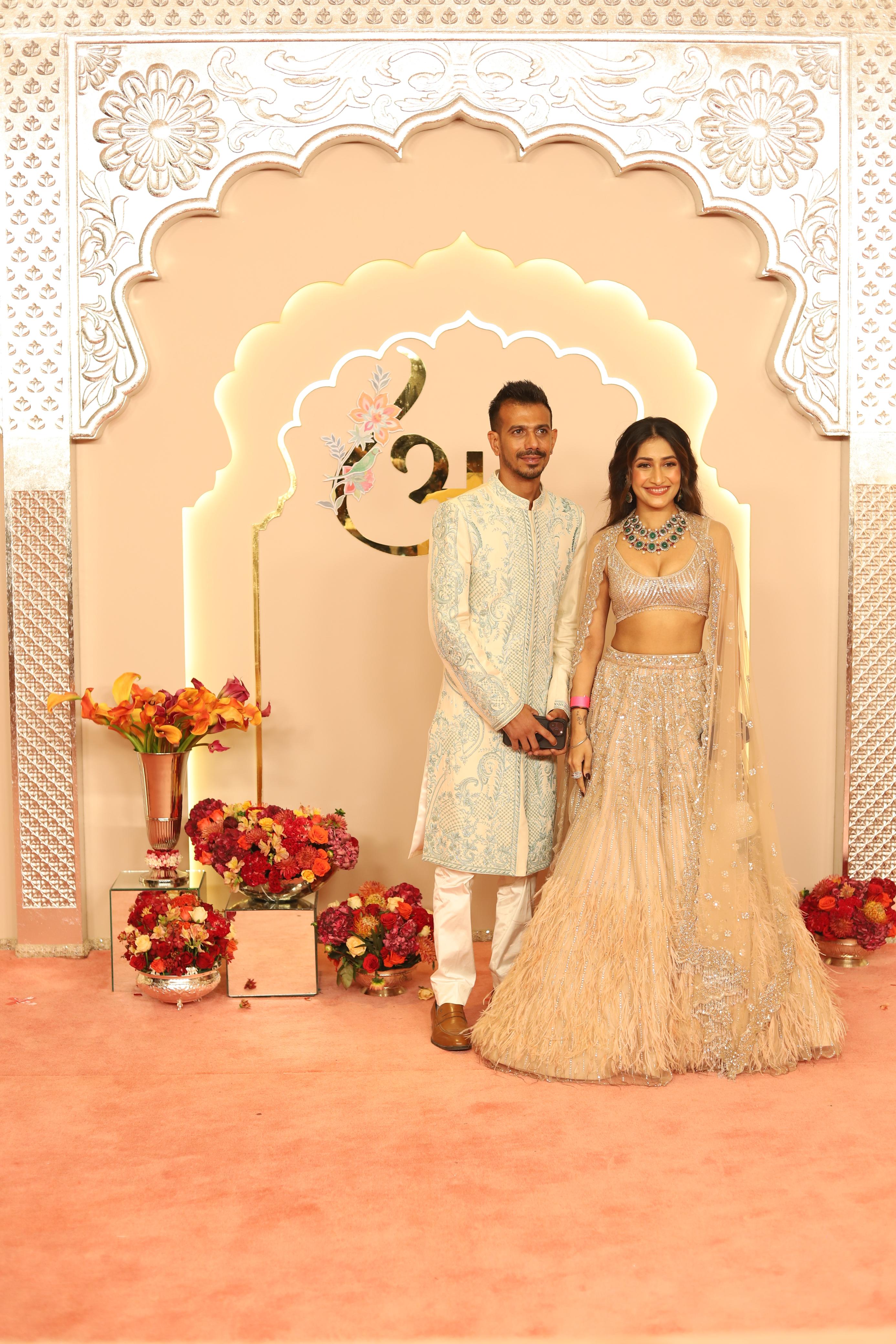 dhanashree and yuzvendra chahal in anant ambani and radhika merchant wedding